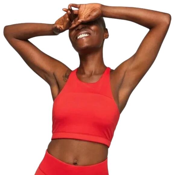 Outdoor Voices Sports Bra Womens Medium Red Move Free Racerback Yoga Activewear - Picture 1 of 10